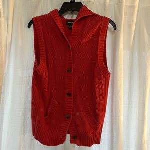 Bright Pink Eddie Bauer cotton sweater vest. Large.